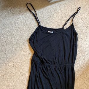 Black maxi dress with slit